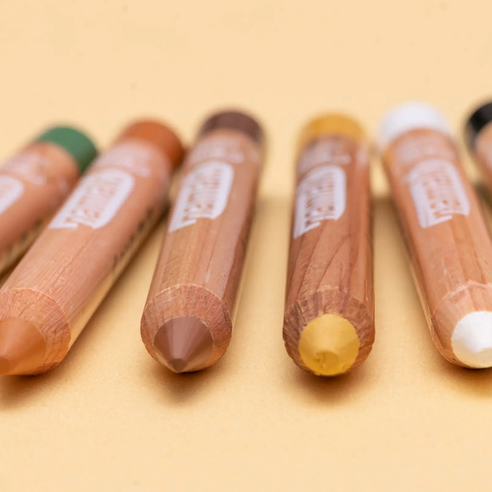Face Crayons - Wildlife, 6 pcs