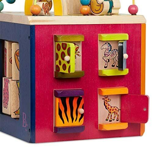 Wooden Activity Cube - Zany Zoo