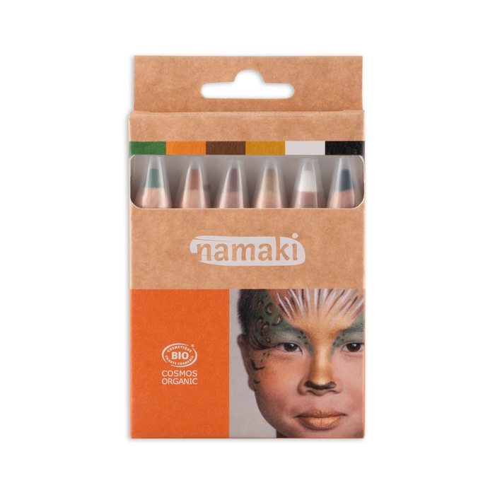 Face Crayons - Wildlife, 6 pcs