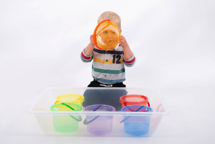 Translucent Colour Buckets, 6 pcs