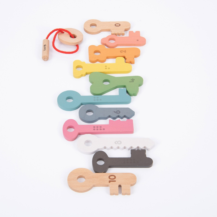 Rainbow Wooden Keys, 11 pcs