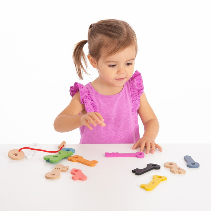 Rainbow Wooden Keys, 11 pcs