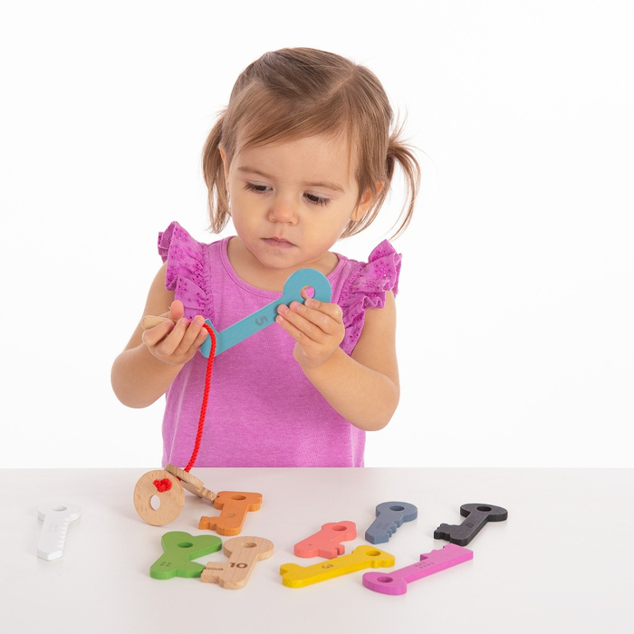 Rainbow Wooden Keys, 11 pcs