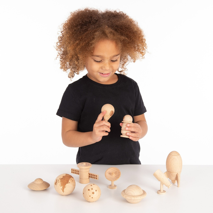 Space Adventure Wooden Figures, 10 pcs