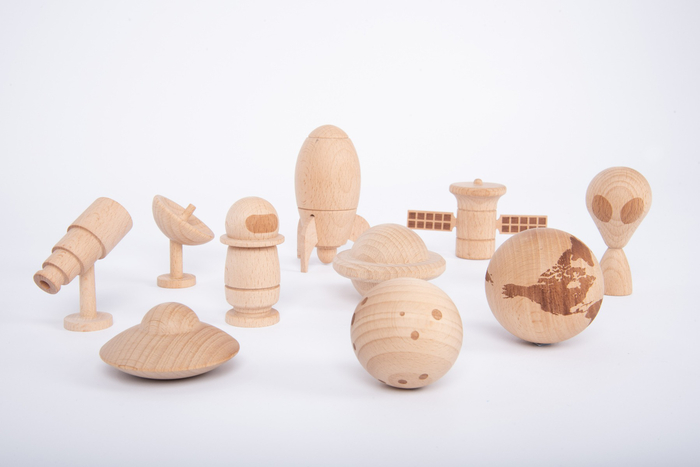 Space Adventure Wooden Figures, 10 pcs