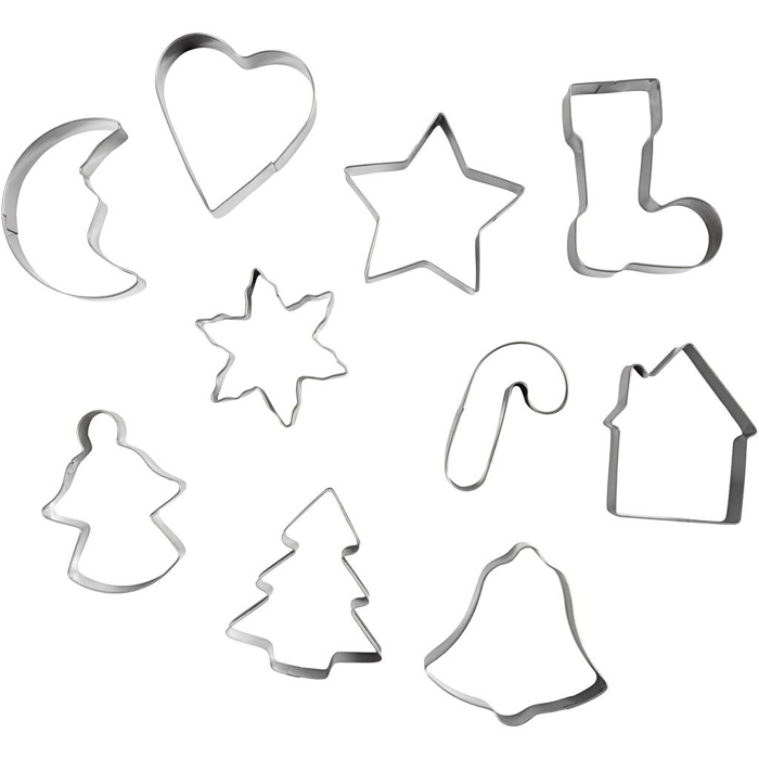 Clay/Cookie Cutters - Christmas, 10 pcs