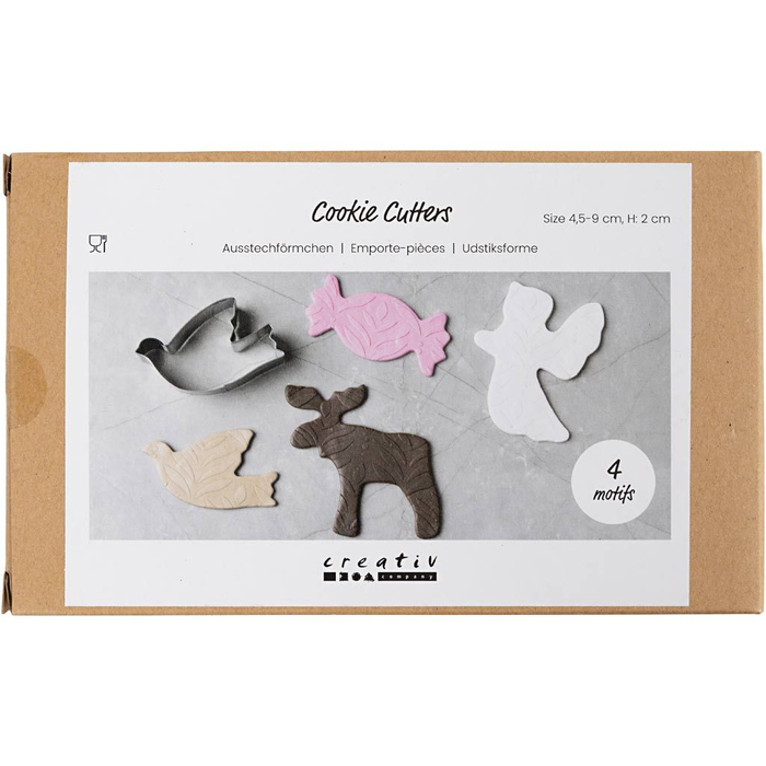 Clay/Cookie Cutters - Christmas, 4 pcs