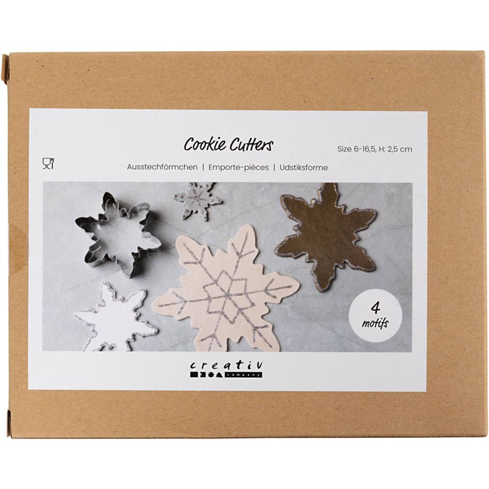 Clay/Cookie Cutters - Snowflake, 4 pcs