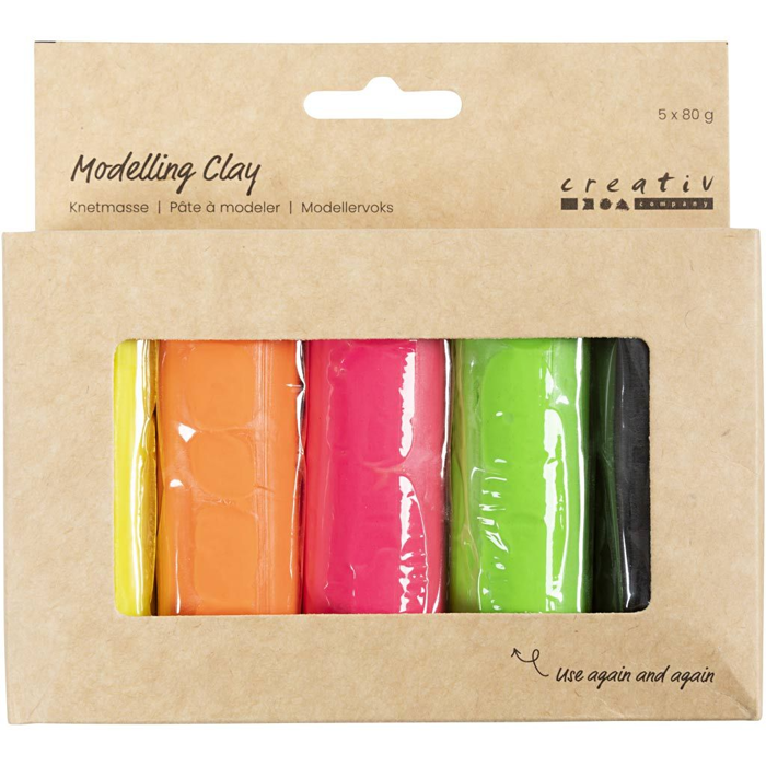 Soft Modelling Clay 400 gr - Neon Colours