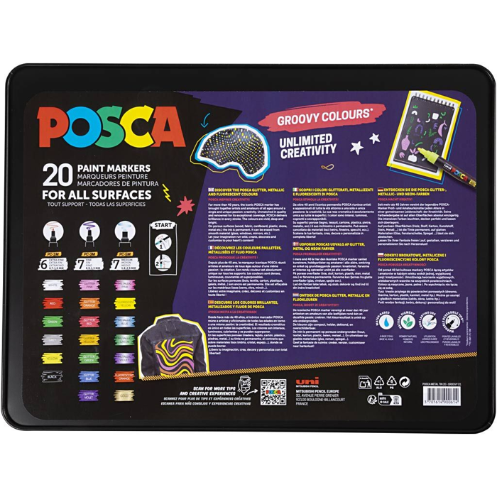 Posca Markers in Case - Groovy Colours, 20 pcs