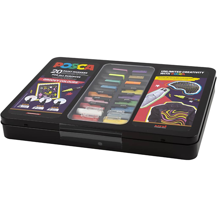 Posca Markers in Case - Groovy Colours, 20 pcs