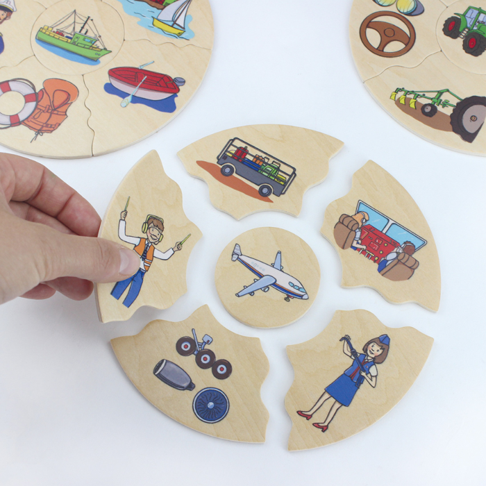Puzzles in Box - Vehicles, 5 pcs