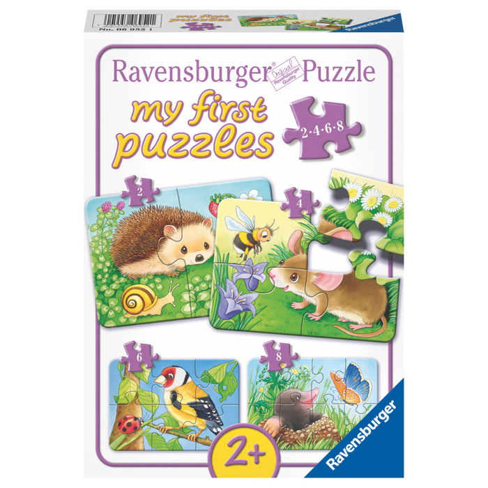 Puzzle with 2-8 pcs - Garden Animals