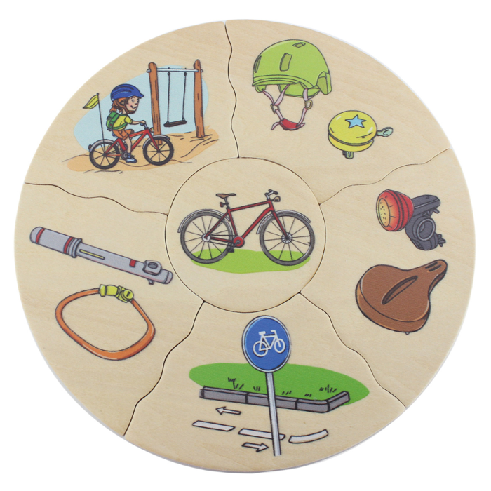 Puzzles in Box - Vehicles, 5 pcs