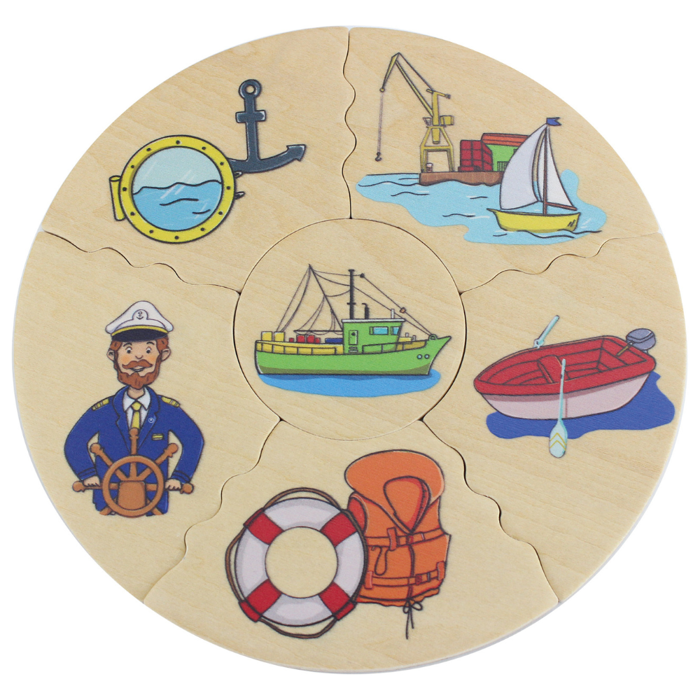 Puzzles in Box - Vehicles, 5 pcs