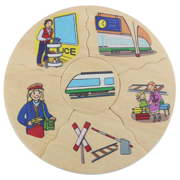 Puzzles in Box - Vehicles, 5 pcs