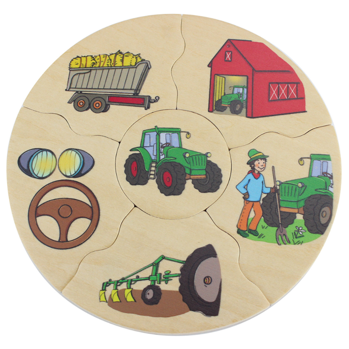 Puzzles in Box - Vehicles, 5 pcs