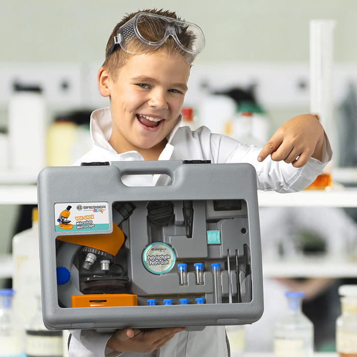 Kids' Microscope with LED, 40x-640x - incl. Accs.