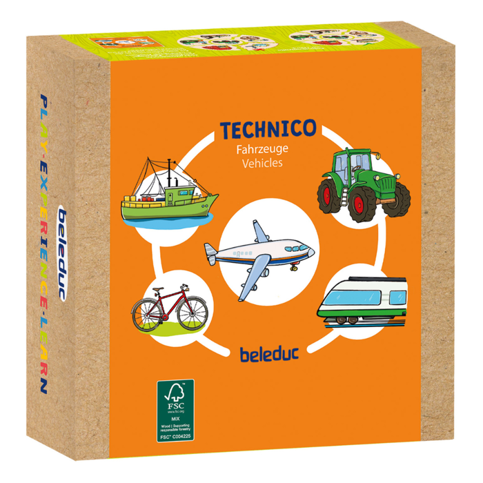 Puzzles in Box - Vehicles, 5 pcs
