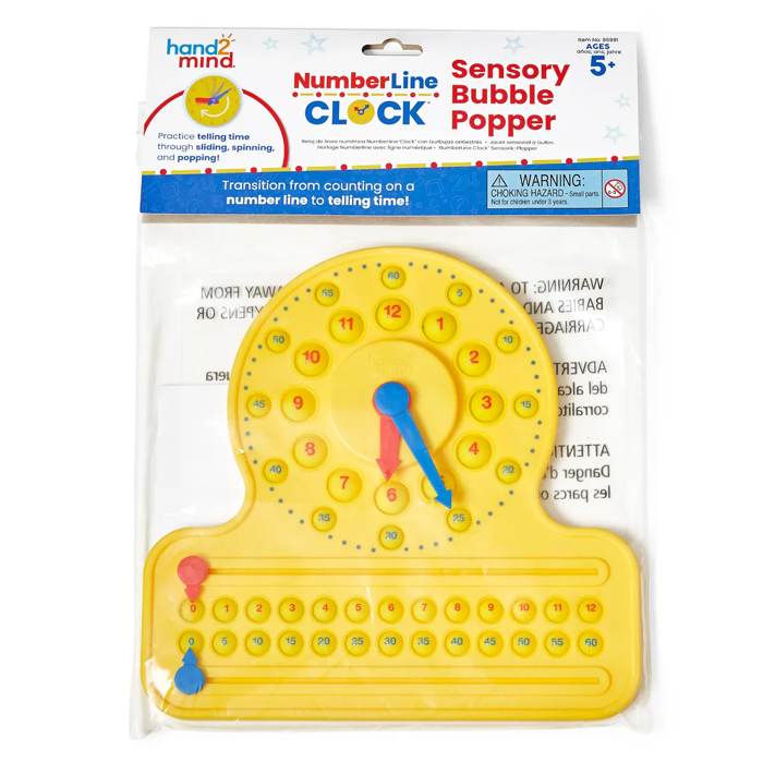 Sensory Bubble Popper Learning Clock