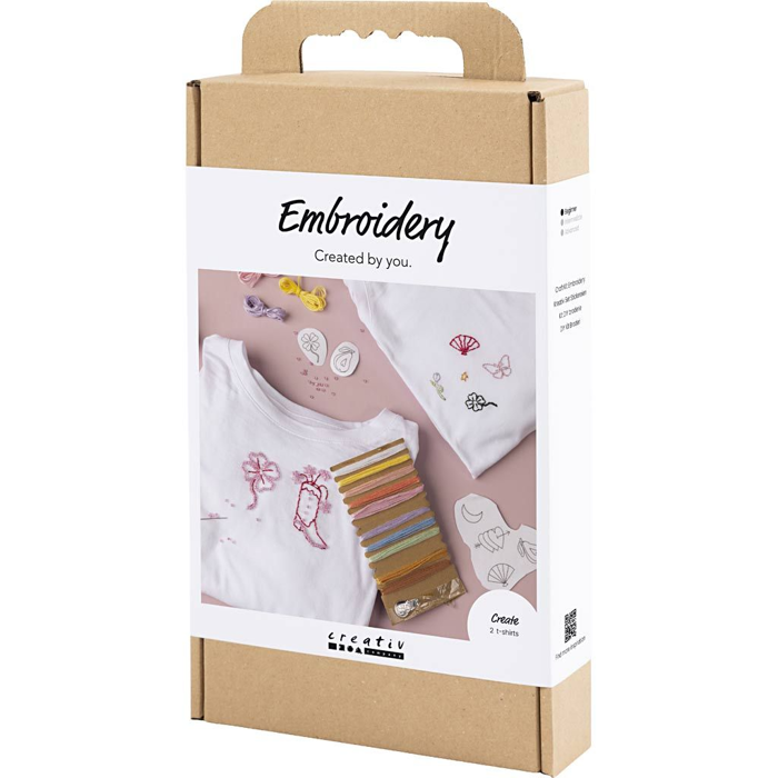 DIY Embroidery Kit - T-Shirts, 2 pcs