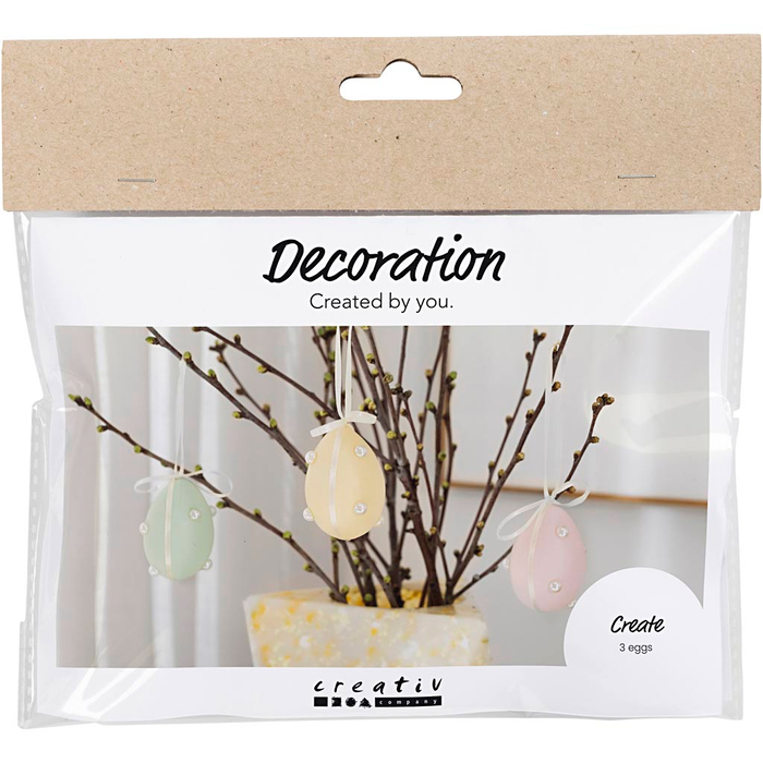 DIY Easter Craft - Pastel Easter Eggs, 3 pcs