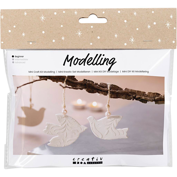 DIY Christmas Craft - White Clay Peace Doves