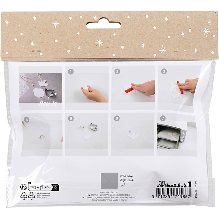 DIY Christmas Craft - White Clay Peace Doves