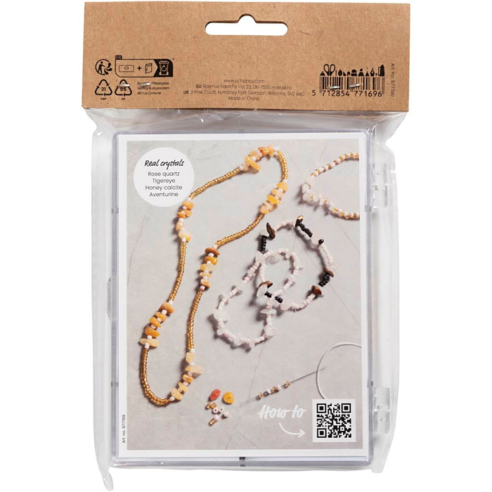 Jewelry Starter Kit - Crystals, Beige/Brown/Black