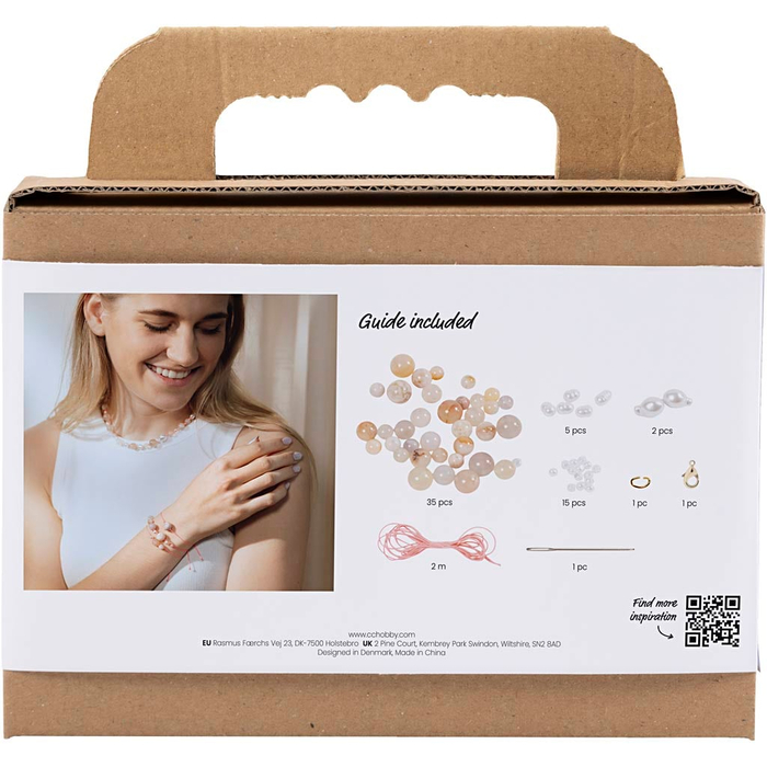Jewelry Kit - Natural Agate Necklace & Bracelets