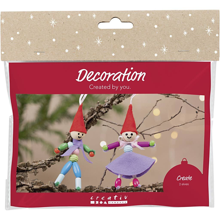 DIY Christmas Craft - Elves, 2 pcs