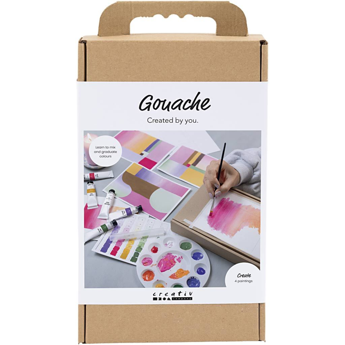 Learn Gouache Painting Kit with Instructions