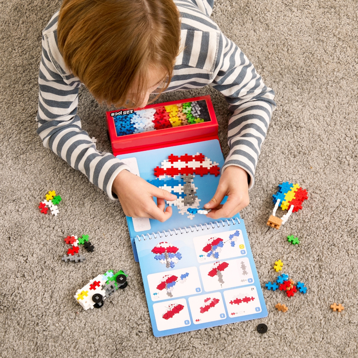Plus-Plus - Activity Pad, Transportation, 125 pcs