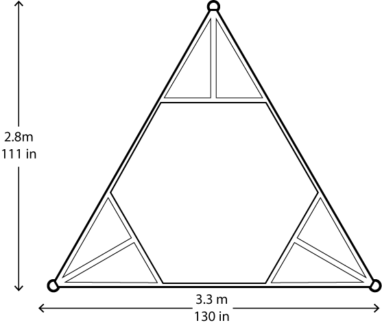 Triangular Hammock with 3 Suspension Points
