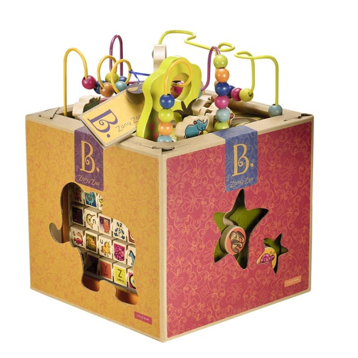 Wooden Activity Cube - Zany Zoo