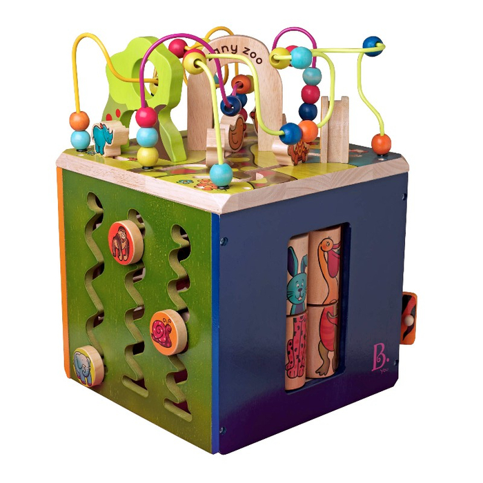 Wooden Activity Cube - Zany Zoo