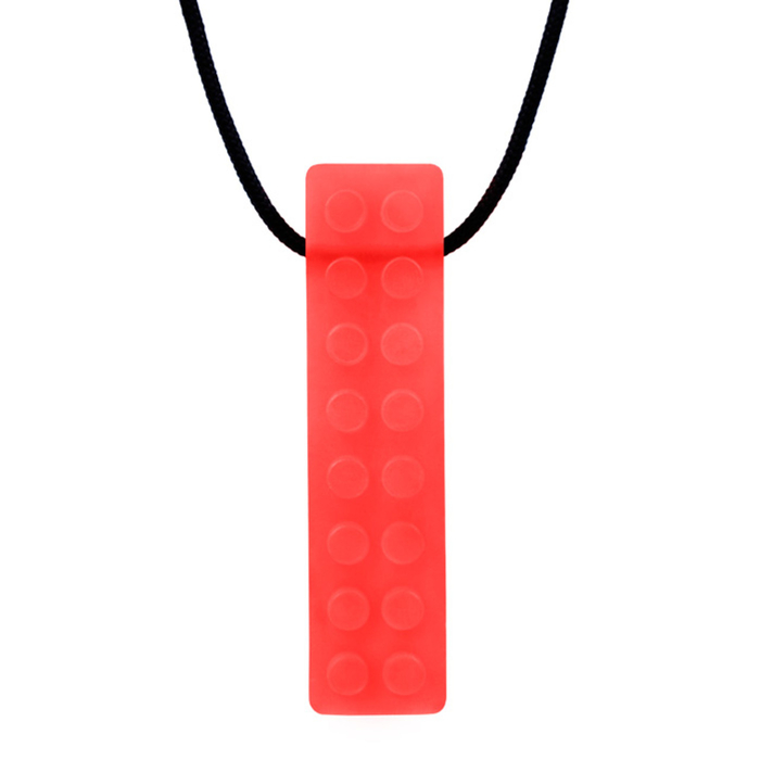 Chew Necklace, Textured Brick Pendant - Extra Firm