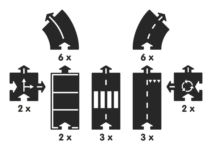 Car Track - Highway, 24 pcs