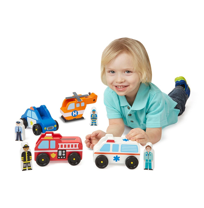 Wooden Emergency Vehicle Set