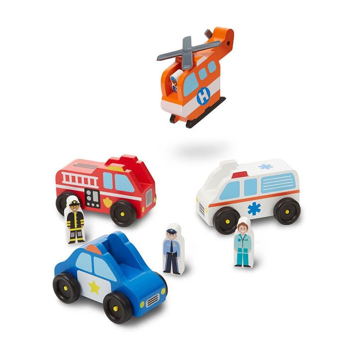 Wooden Emergency Vehicle Set