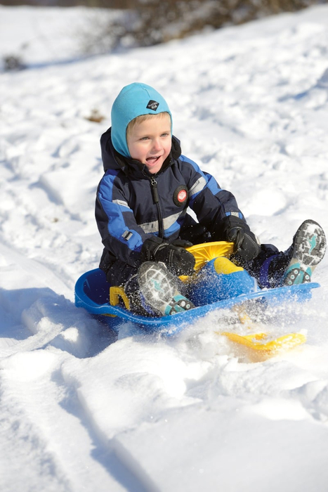 Snow Sled w. Steering & Brakes (assorted colours)
