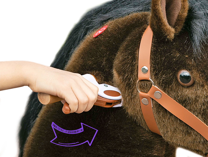 Ride-On Horse - Dark Brown w. White Blaze, Medium