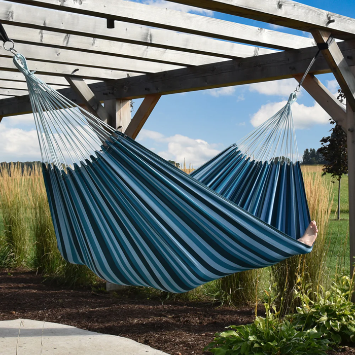 Double Hammock (Cotton) - Blue Lagoon