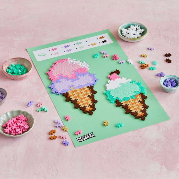 Plus-Plus - Puzzle By Number, Ice Cream, 250 pcs