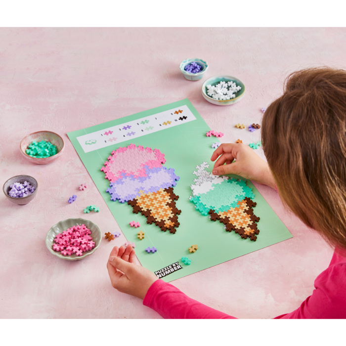 Plus-Plus - Puzzle By Number, Ice Cream, 250 pcs
