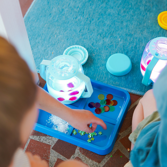 Sensory Light-Up Play Jar - Light Blue
