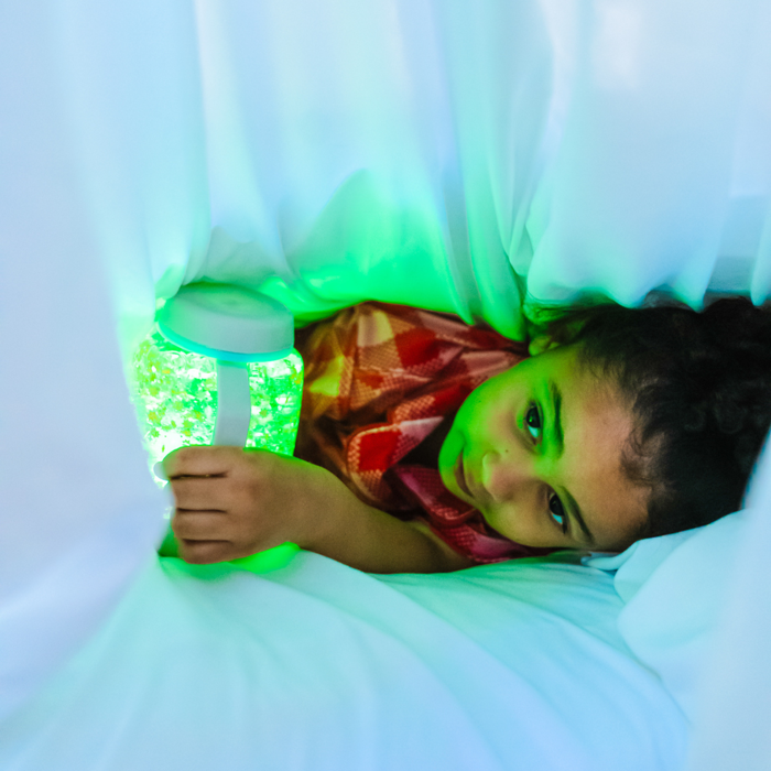 Sensory Light-Up Play Jar - Light Grey