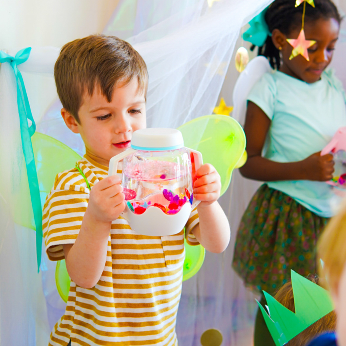 Sensory Light-Up Play Jar - Light Grey