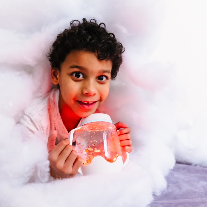 Sensory Light-Up Play Jar - Light Grey