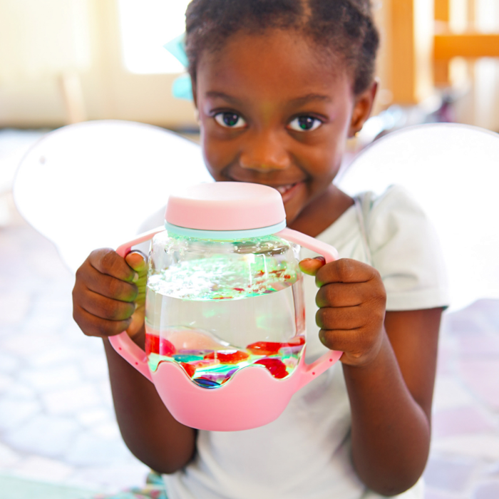 Sensory Light-Up Play Jar - Light Pink